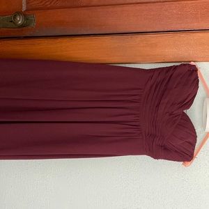 B2 Jasmine Bridesmaid Dress, Burgundy, Size 10.